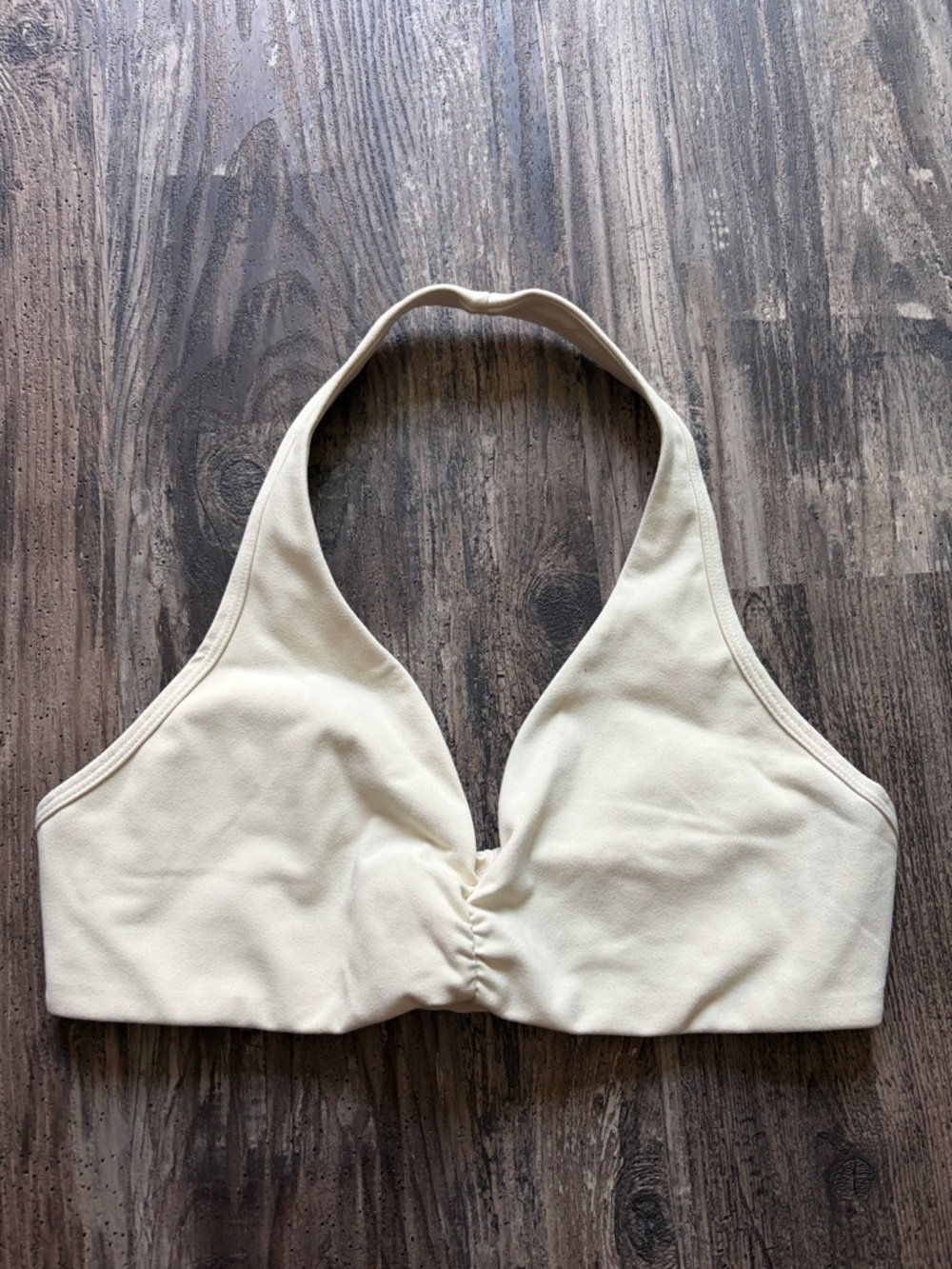 WeWoreWhat Cream Halter Bralette